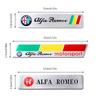 YYCE3 1pc 3D Aluminum Badge Car Body Decor Sticker For Alfa Romeo motorsport Mali Giulietta GT 159 147 156 Mito Giulia F1 Stelvio