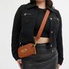 Coach Avery 20 Metallic Solid Logo Zipper Closure Leather Handheld Crossbody Shoulder Bag Small Women Bags Polished-Amber CR095-B4BAR