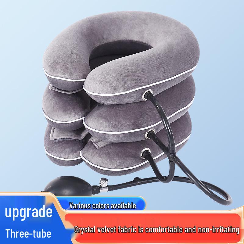 Crystal Velvet Cervical Traction Device: Neck Brace for Forward Head Posture Correction and Support.