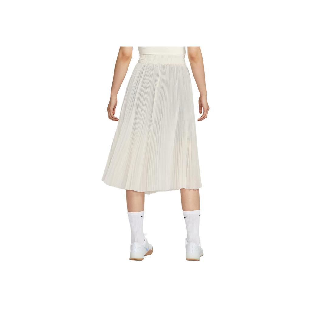 New Nike Court Slam SS25 Casual Long Skirt Women's Light Ivory White/Black HF6443-110
