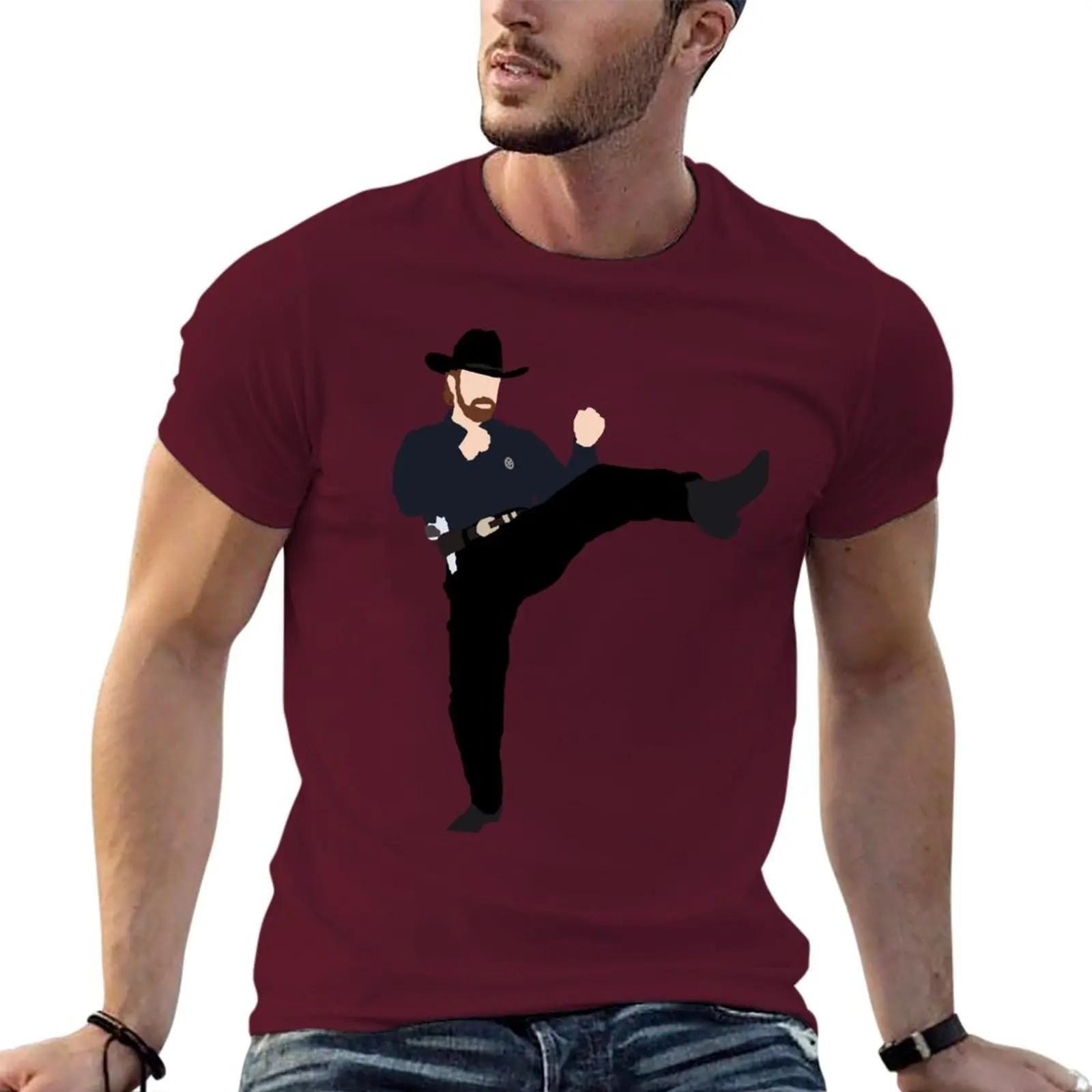 Walker Texas Ranger TShirt summer tops cute clothes quick drying graphics mens graphic tshirts funny S