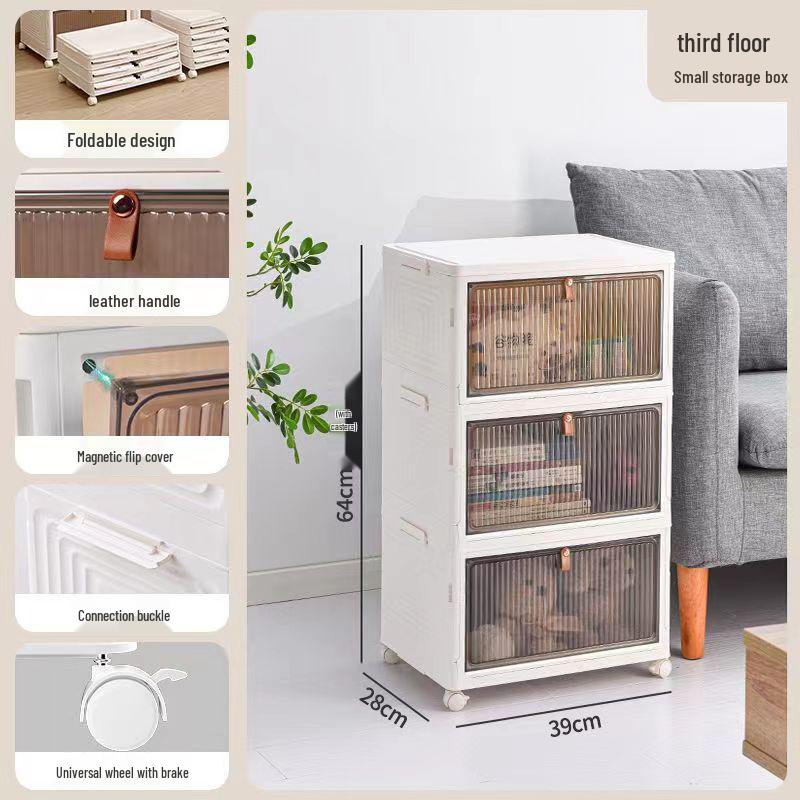 Collapsible Shoe Storage Box and Display Cabinet