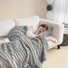 New Imitation Rabbit Plush Warm Blanket Set Or Only Blankets For Autumn Winter Soft Fluffy Warmth Lounger Sofa Throw Blankets