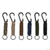 Carabiner Survival Keychain Lanyard Rope Aluminum Alloy Buckle for Hiking Fishing Outdoor