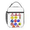 Verkehrszeichen 1 Isolierte Lunchtasche für Damen Kinder Tragbare Lebensmittelboxen Thermische Lunchbox Tragetasche