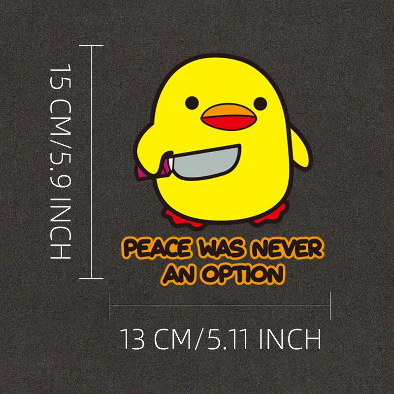 Little yellow duck reflective car stickers personalized fun waterproof warning labels stickers motorcycle decorative accessories