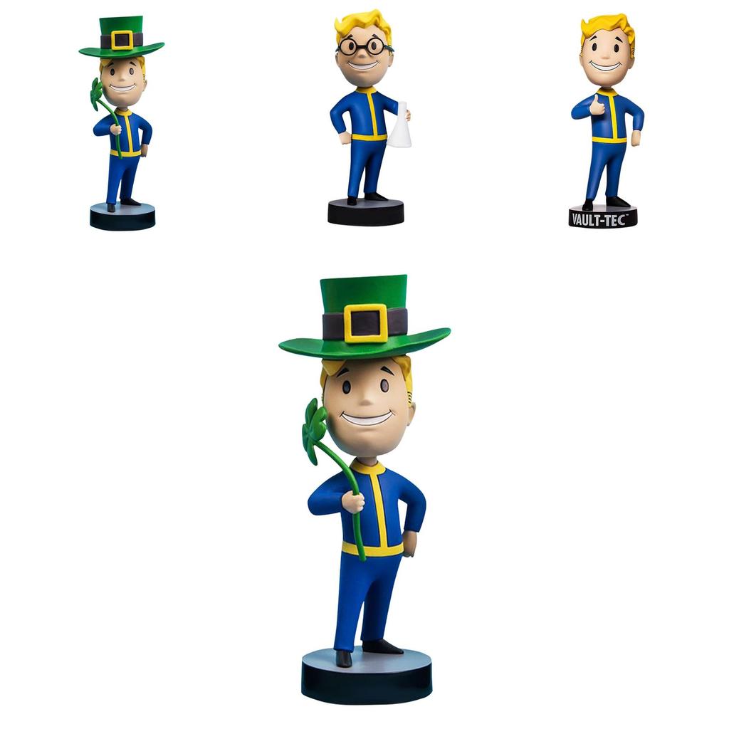 Fallout Vault Boy Resin Art Kontorsdekor med tecknade skulpturer för fans