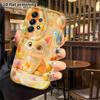 Phone Case: 2D flat design suitable for Samsung Galaxy A34 A35 M05 M06 S20 S22 S21 FE Plus 5G protective case, orange and white little kitty, perfect 
