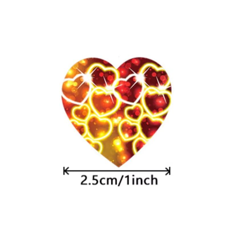 500pcs 1inch Red Heart Stickers for Valentine's Day Baking Packaging Sticker Envelope Seals Love Decorative Stickers
