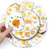 50pcs Cartoon Fried Egg Stickers - Waterproof for Lunch Box, Diary, Refrigerator Decoration