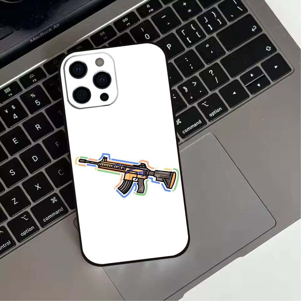 M-M-416 K-King Of Guns Phone Case For iPhone 17,16,15,14,13,12,11 Plus,Pro Max,XS,Soft Silicone Black Cover