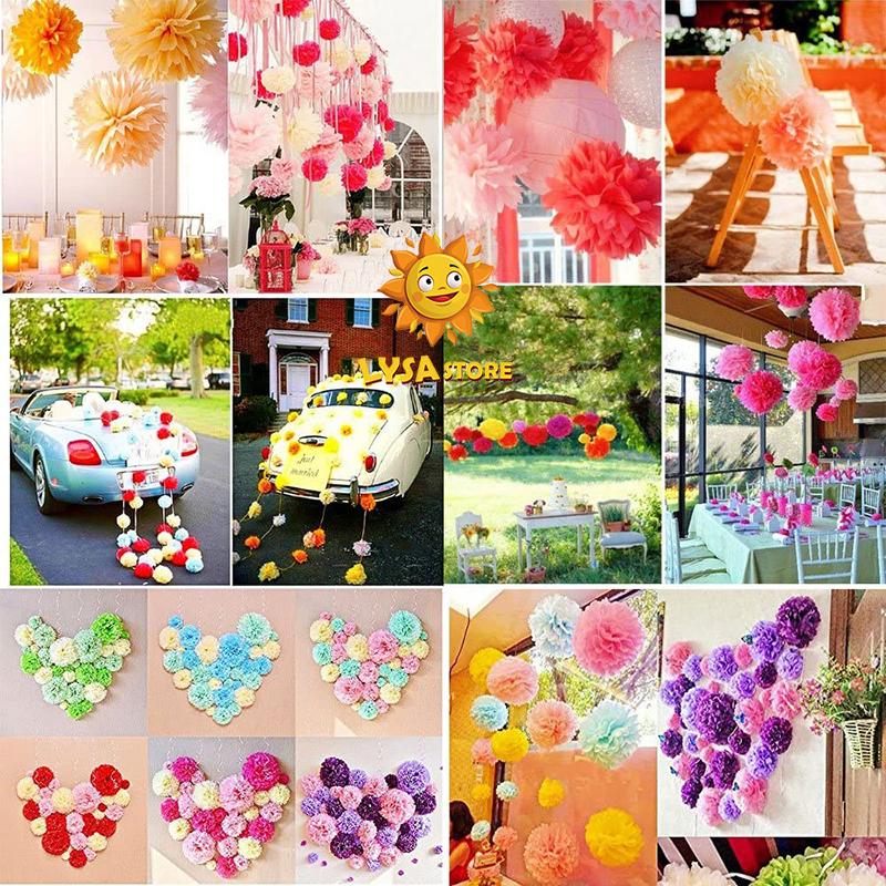10inch 25cm European And American Party  Decorative Paper Flower Ball Handmade Garland For Wedding Dress Up Birthday Gathering