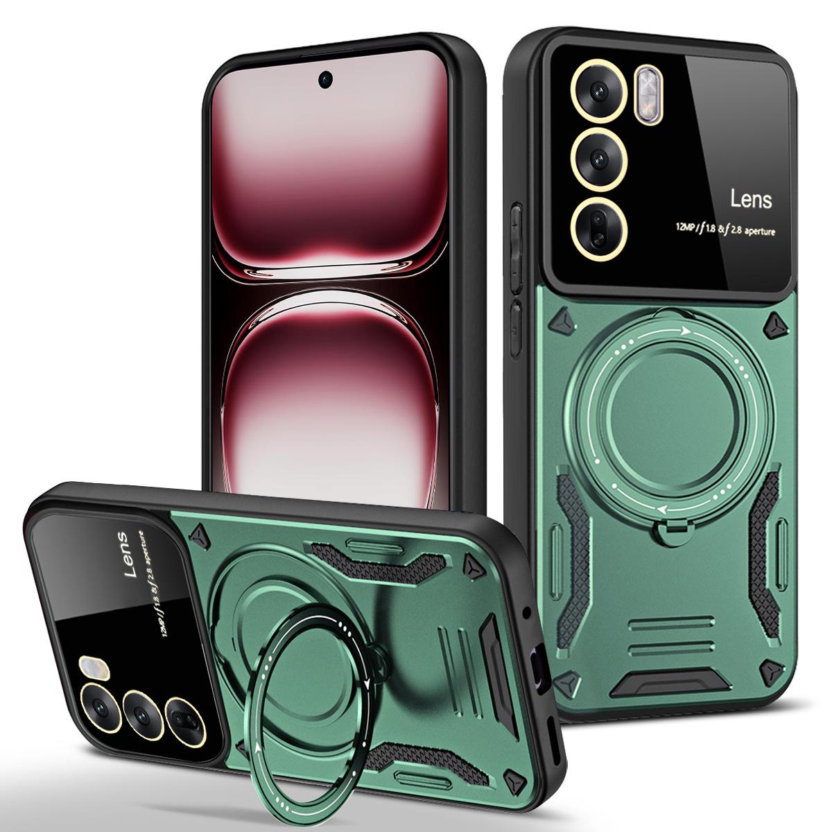 

OPPO A5 PRO Youdun Anti-Drop Phone Case with Magnetic Bracket for RENO 11F/13F A5 PRO Foreign зелёный