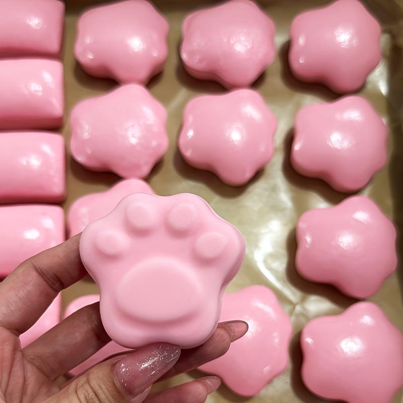 Süße Creme-Katzenpfote Quetschspielzeug Super Knetbar Langsam Rückfederndes Spielzeug Kawaii Klebriger Kuchen Katzenpfote Spielzeug Nass Weich Stressabbau Geschenk