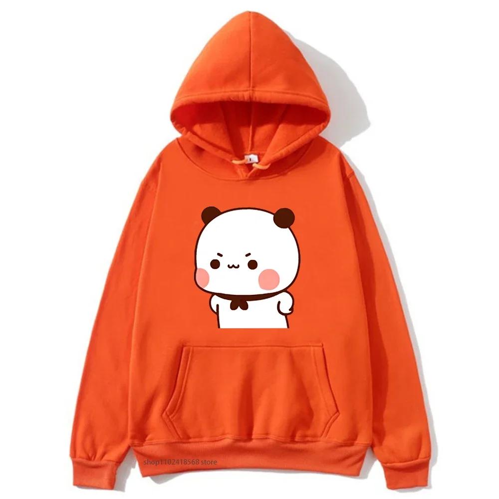Cute Bubu Is Yelling At Dudu Hoodies for Men's Sweatshirt Women Couple Clothes Panda Bear Casual Kawaii Tops Fleece