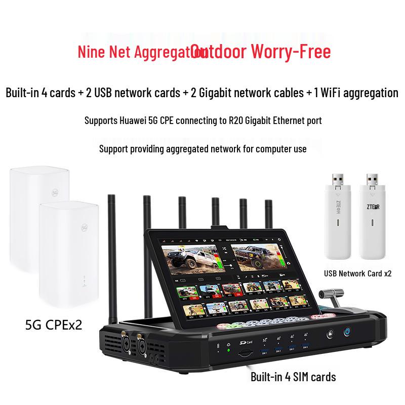 Ucast R20 12-Channel 5G/4G Multi-Network Live Production Switcher