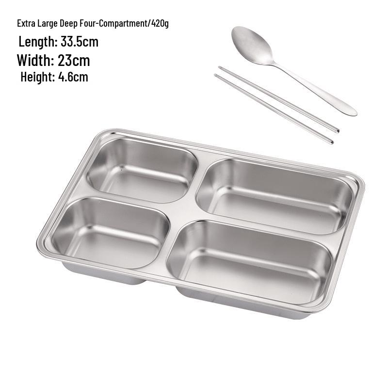304 Stainless Steel Multi-Compartment Lunch Box