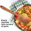 1Pc Wooden Spoons for Cooking, Non-Stick Wooden Cooking Utensils, Heat Resistant Wooden Cooking Utensils for Cooking, Serving and Mixing