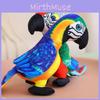 Realistic Parrot Plush Toy For Kids Photo Prop Decoration 25cm Short Plush Stuffed Bird Doll