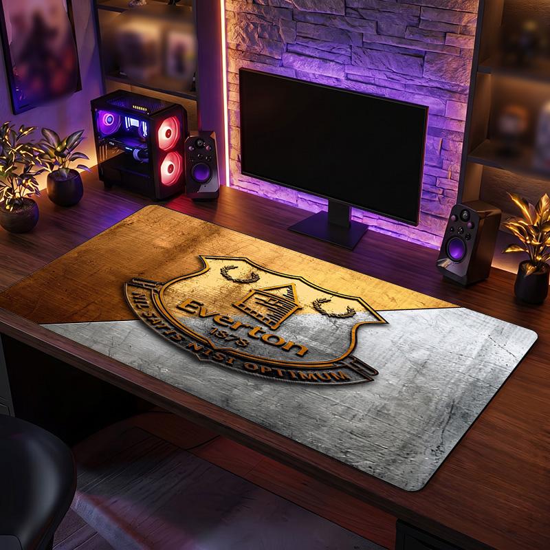Everton Fußball Druck Großes Mauspadd, Rutschfeste Erweiterte Gaming Schreibtischmatte für Büro Zuhause