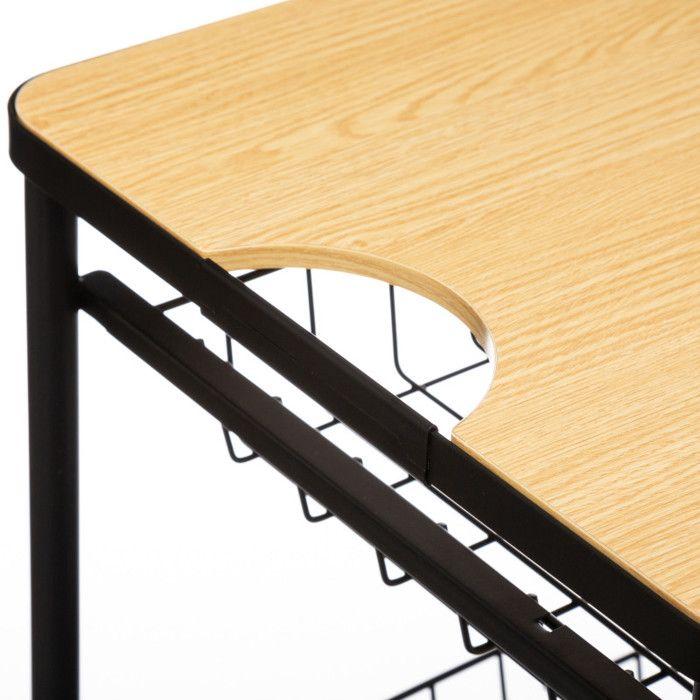 Desserte métal 2 paniers + planche amovible Atmosphéra