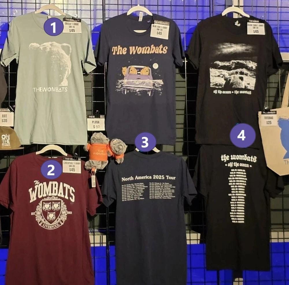 Trending SALE! The Wombats North America 2025 Tour, Reprint T-Shirt Unisex T-Shirt L