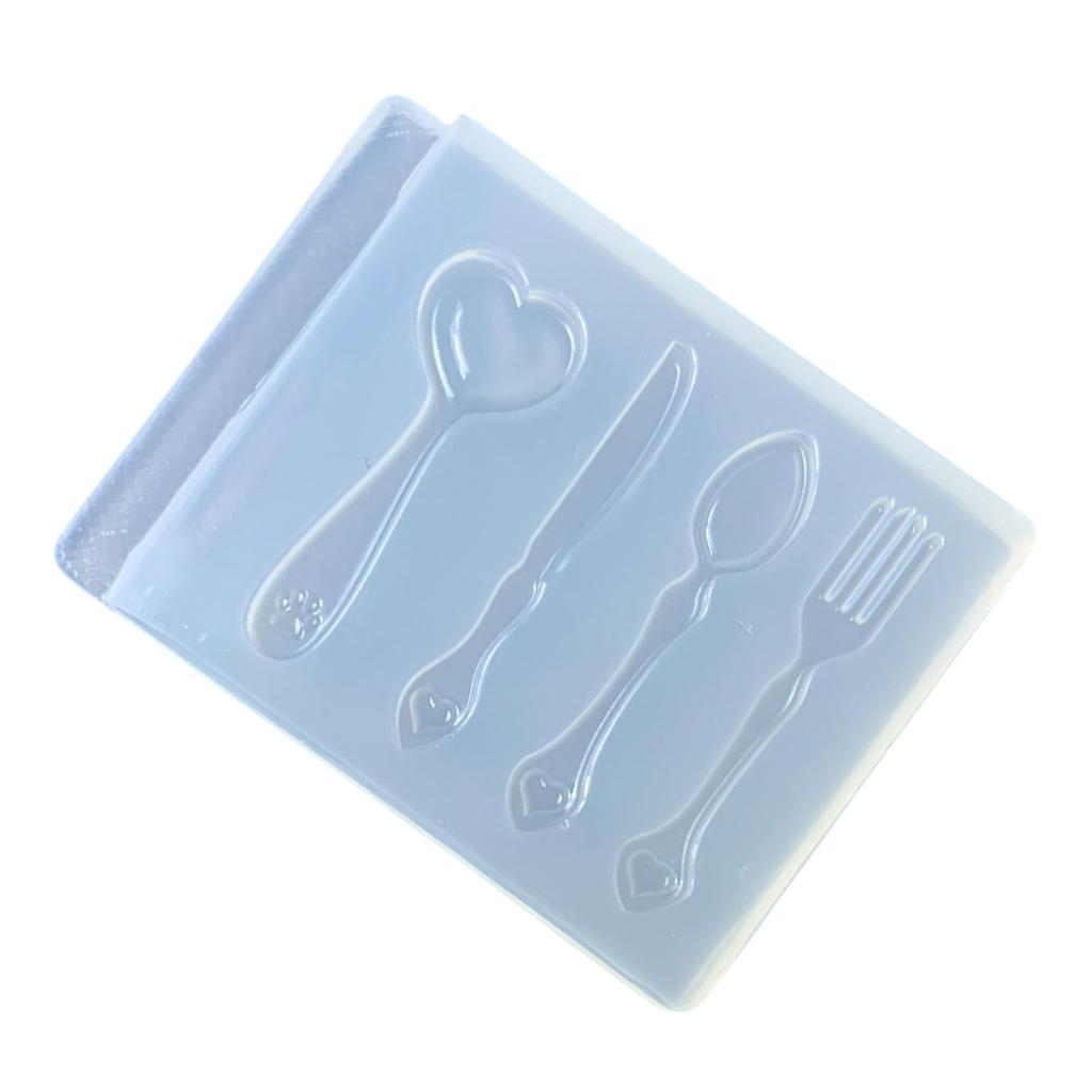 Food Grade Silicone Mold For Resin Crafting Elegant Knife And Fork Shaped Crafts Mould Decorative Accessories