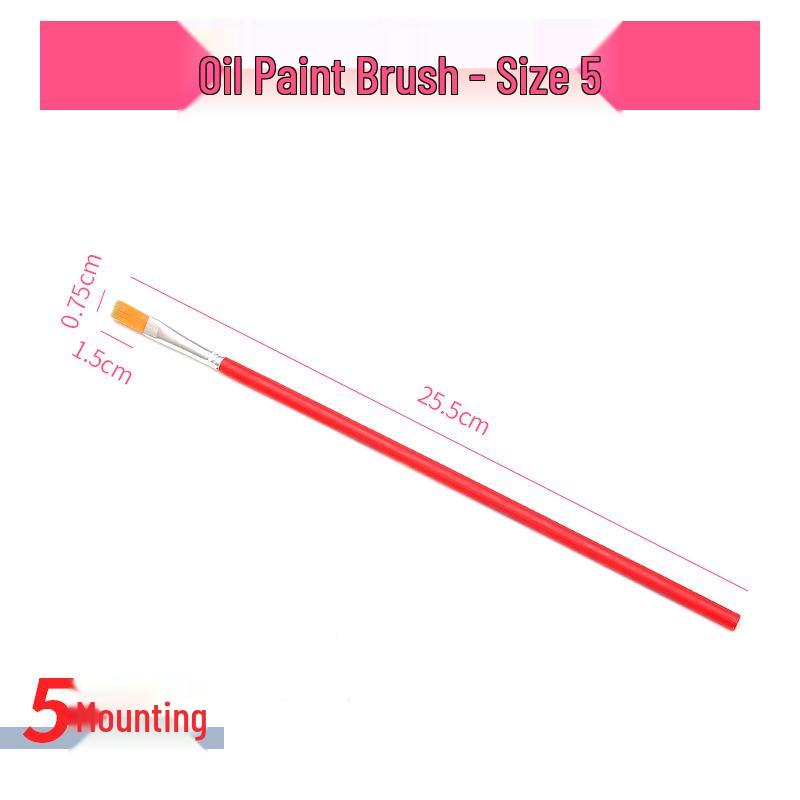 Flat Head Nylon Hair Touch-up Paint Brush for Art and Industry