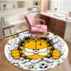 Garfield Print Round Rug, Washable Floor Carpet, For Entryway Dorm Laundry Room Office Study, Home Decor Birthday Christmas Gift