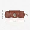 Vintage Premium Quality Eyeglasses Case for Men, Portable Soft Leather Sunglasses Holder with Lanyard, Stylish Optical Storage Box