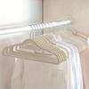 10pcs Flocked Hanger Non-slip Hanger Prevents Shoulder Bulging To Tidy Up Your Closet Space-saving Folding Hanger