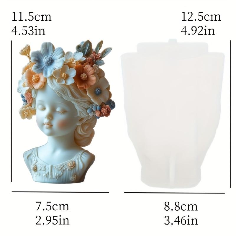 Andělská dívka sukulentní rostlina květináč pryskyřice silikonová forma krásná bohyně úložný box betonová forma dívka svícen sádrová forma