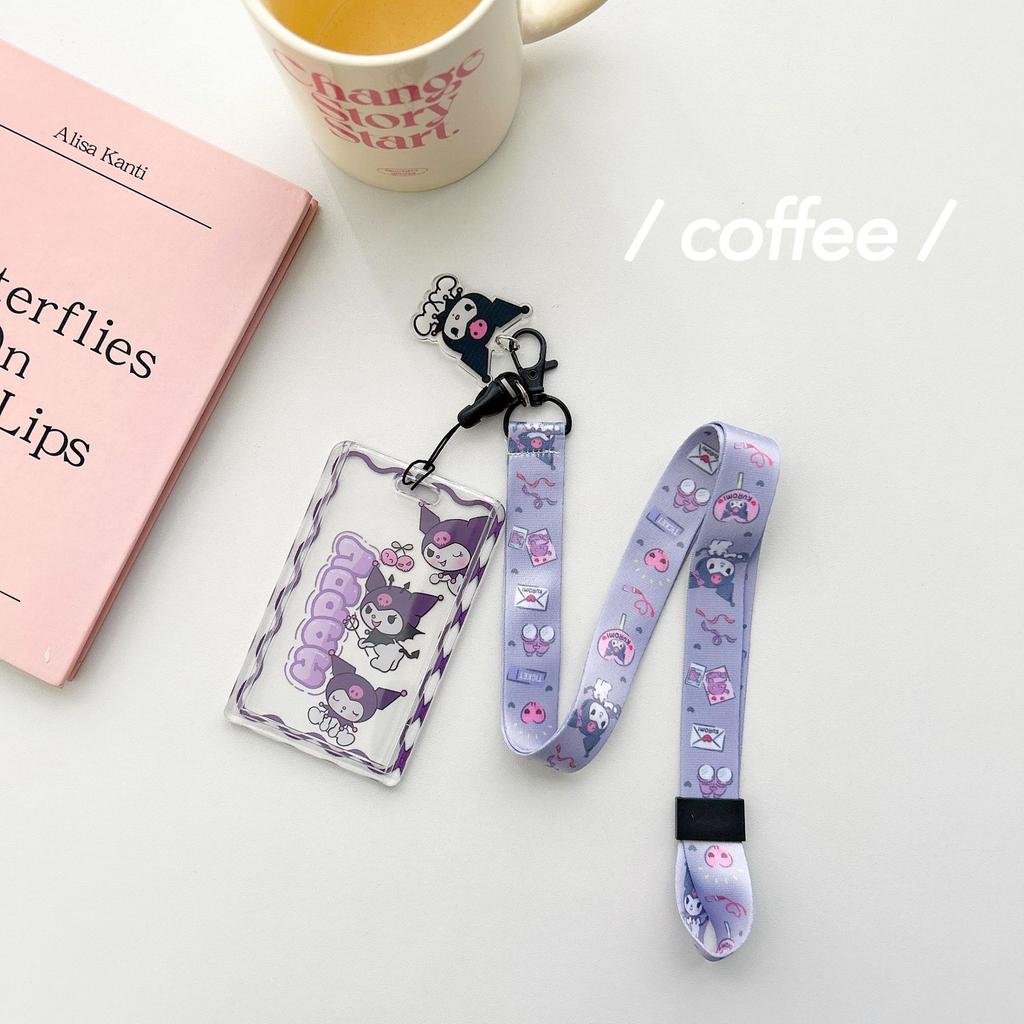 Sanrios Gudetama Keychain with Photo Card Holder Anime Keroppi Tuxedosam Photocard Holder Key Ring Accessory for Bag Backpack