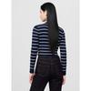 JUZUI Women's Classic Striped Crew Neck Winter Sweater