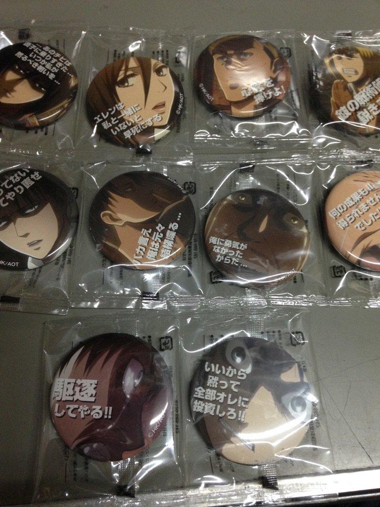 

Attack on Titan Can Badge Set types Exclusive Quote-Included (10 total) - Seven-Eleven