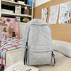 Lightweight Quilted Backpack Casual Fashion Daily Bag Large Capacity School Bag for Students Minimalist Design Commute Travel with Functional Pockets