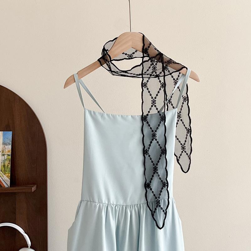 White Lace Mesh Waist Belt Hollow Out Embroidery Waist Chain For Women Summer Dress Jeans Decorative Belt