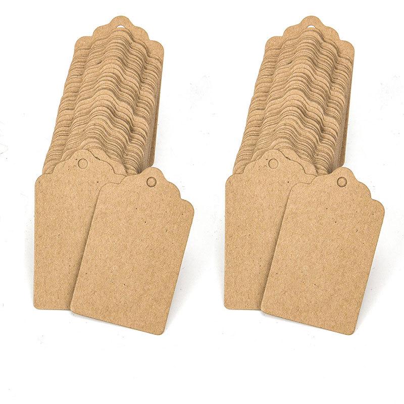Kraft Paper Hang Tags & Bookmarks - 100 Pcs + 20m String: Small Thank You Cards for Gifts & Jewelry