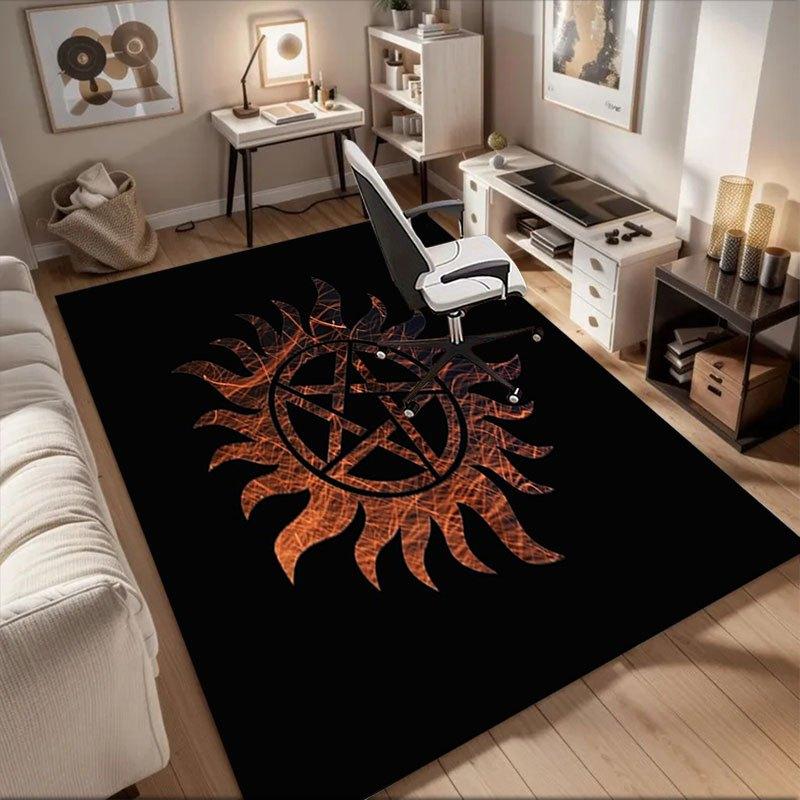 

Supernatural Anti-Possession Symbol T-Shirt Office Mat Perfect for Home Decor Office Desk Chair Rugs Chair Carpet for office Polyester Chai 60cm by 90cm
