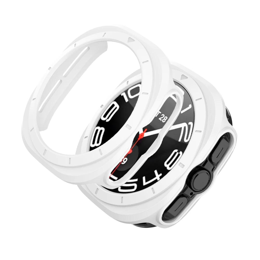 PC Hollow Case for Samsung Galaxy Watch 7 Ultra 47mm Accessories Frame Protective Hard Bumper Galaxy Watch 7 FE 40mm 44mm Cover