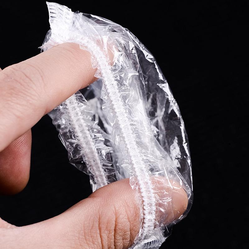 100pcs Ear Protection Cap Disposable Elastic Transparent Shower Earplugs, Suitable for Hair Dyeing and Bathing Earplugs Cap