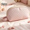 Stationery Organizer for Desk Shell Shape Pencil Pouch, Large Capacity Durable Polyester Fiber Storage Back to School Supplies Case, Smooth Zipper Bag