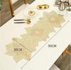 1 Pcs PVC Table Flag Long Style Solid Color Bronzing Table Table Mat Creative Irregular Flowers Nordic Light Luxury Decoration