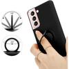 Coque - booling - samsung galaxy s23 - noir - anneau rotatif 360° - souple en silicone