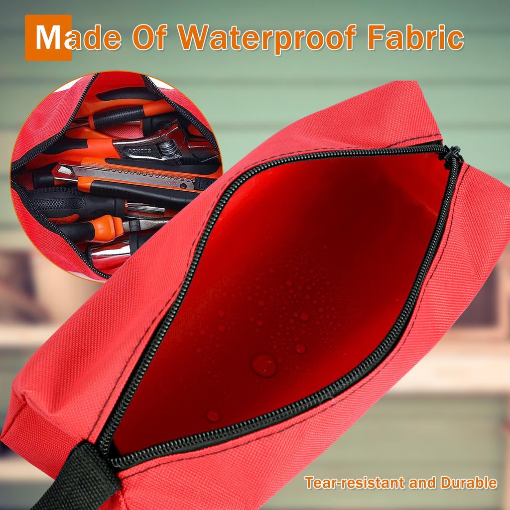 Handwerkzeugtasche Dicke Canvas-Tasche für Kleinteile Schraubendreher Schraubenschlüssel Pinzetten Bohrer-Bit Organizer-Tasche Wasserdichte Reißverschlusstasche