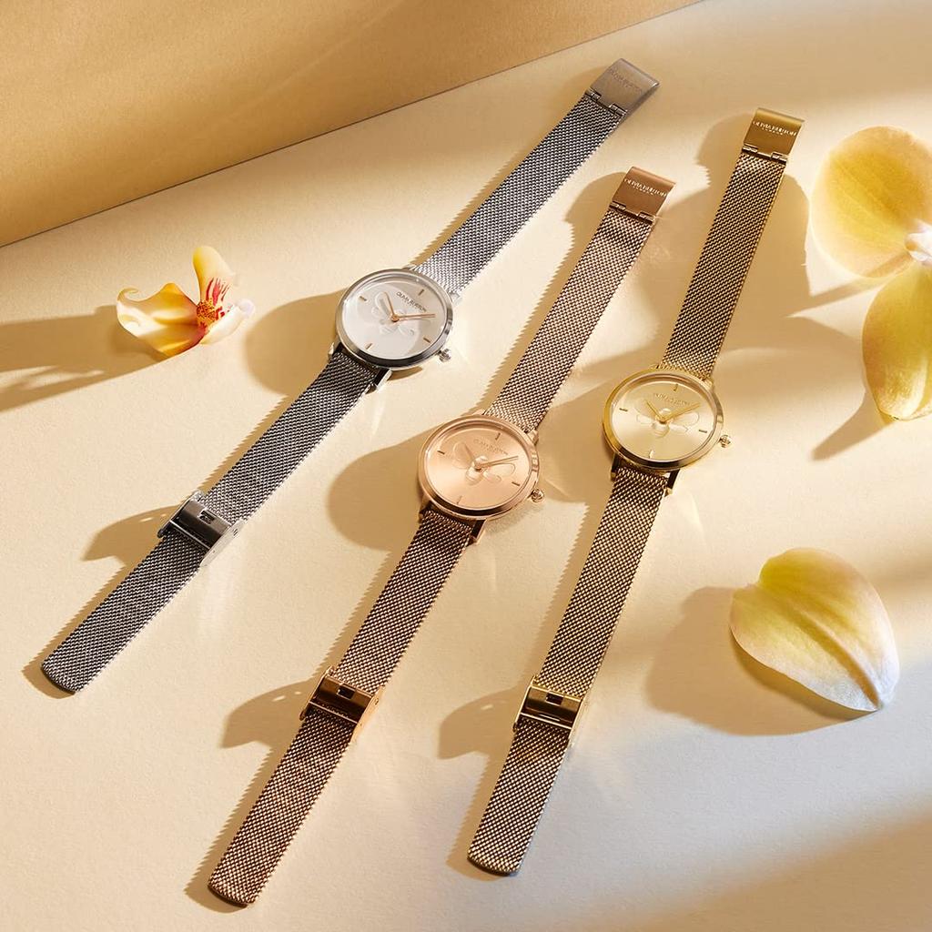 Authorized Retailer Olivia Burton Watch ob24000020 Signature 28mm Bee Ultra Slim Carnation Gold Mesh Strap Watch [OLIVIA BURTON] Women's