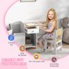 Kids Desk and Chair Set for 3-6 Years with Storage Drawer, Study Table and Chair for Children - White