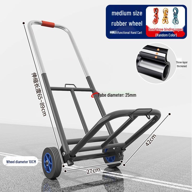 Foldable Hand Cart Trolley for Groceries, Luggage, and Express Delivery