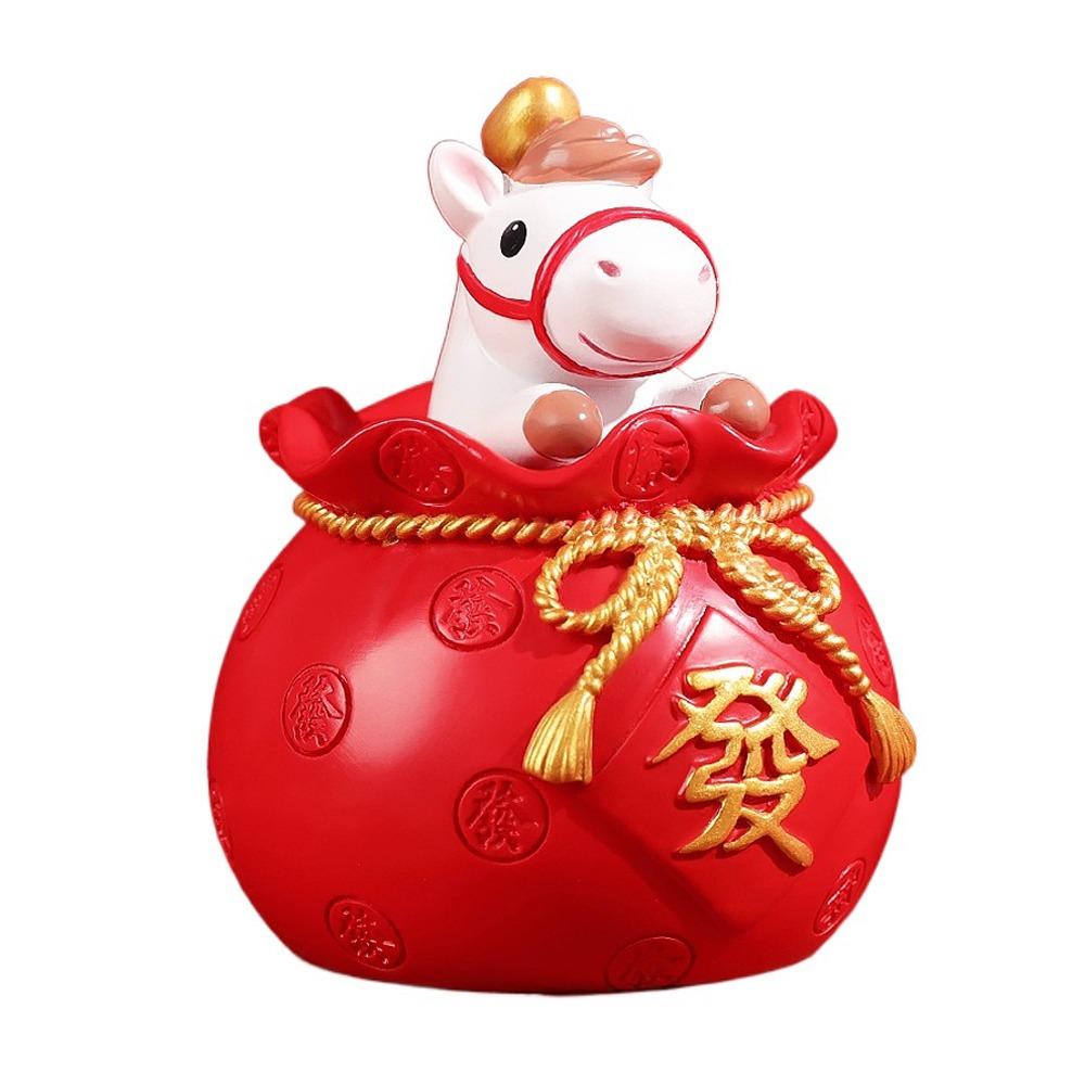 Lucky Bag Zodiac Horse Figurines Cute Horse Figures Ornament Table Desk