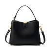 100% Echtes Rindsleder Eimer Tasche für Damen Luxus Designer Breiter Riemen Schulter Crossbody Handtasche